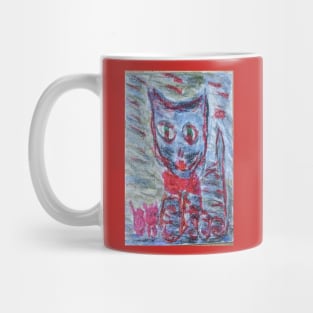 Cat red bow Mug